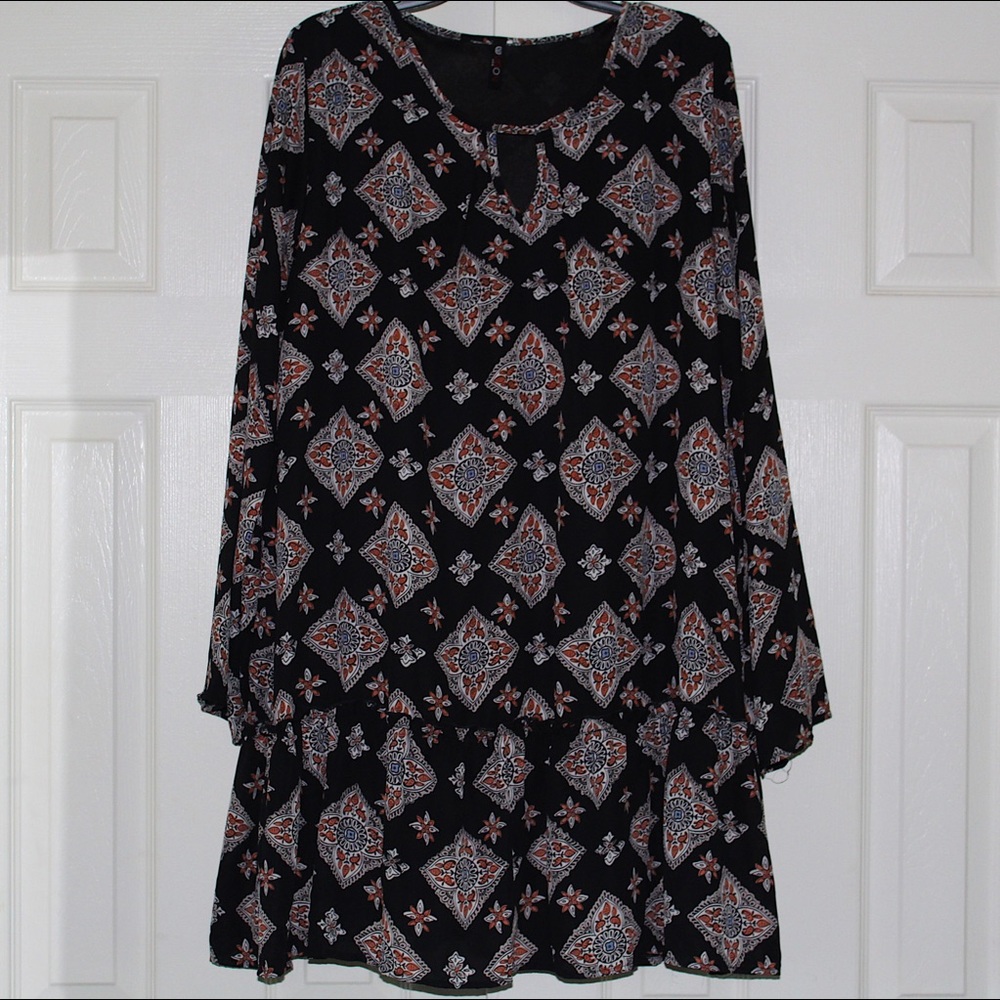 Black Patterned Dress